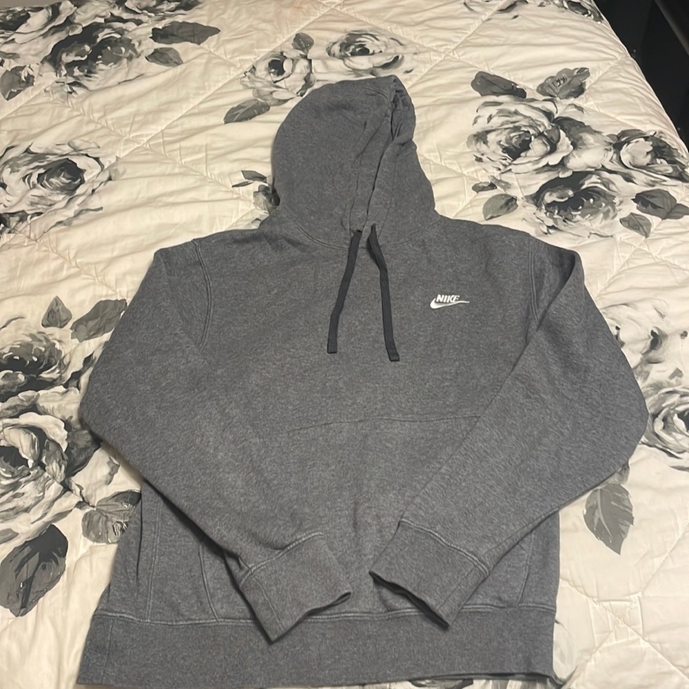 A nike fleece hoodie. I have worn it maybe 3 times so not very worn.